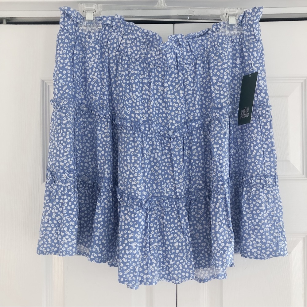 NWT Blue Floral Skirt